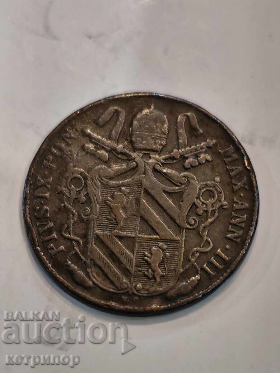 1 baioccho 1848 d. C., Statul Papal, Vatican cu preț € 17.38 | 33.99 BGN