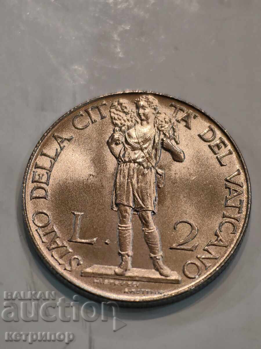 2 Lire 1941 Vatican nickel 2 Lire 1941 Vatican nickel