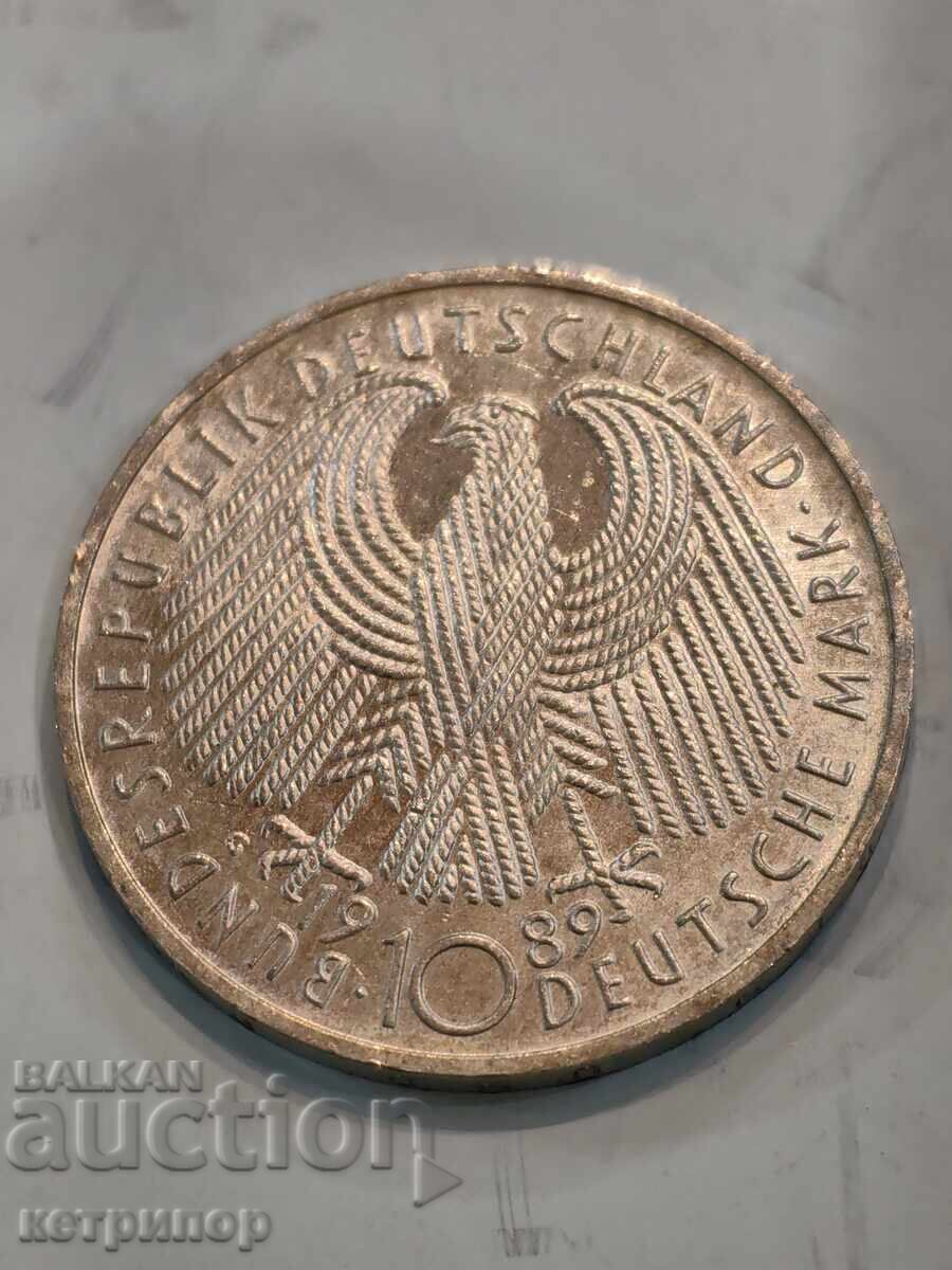 10 stamps Germany 1989 G silver with price € 27.10 | 53.00 BGN 10 stamps Germany 1989 G silver with price € 27.10 | 53.00 BGN