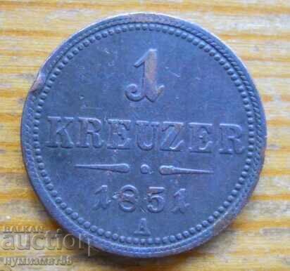 1 Kreuzer 1851 - Austria