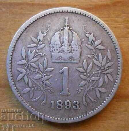 1 coroană 1893 (argint) - Austria