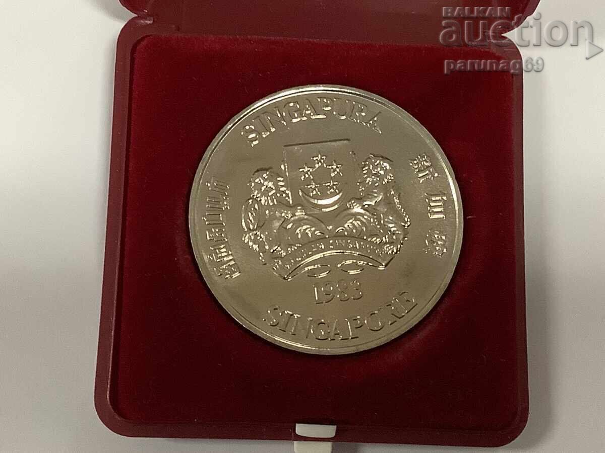 Licitație Singapore 10 dolari 1983 - Anul Porcului - RARE