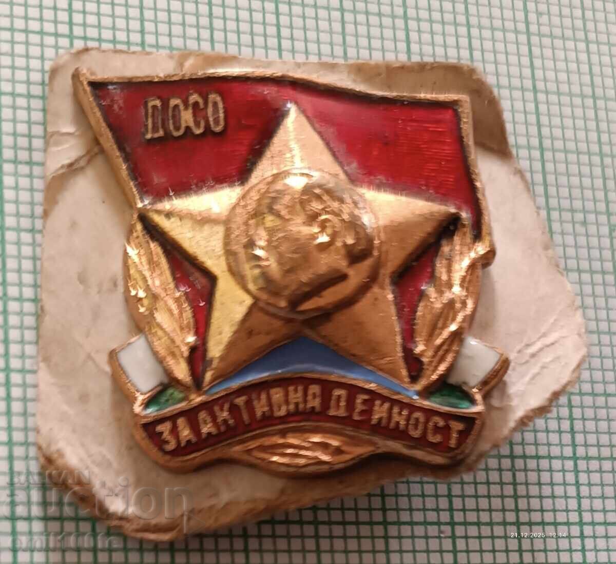 Badge - DOSO For Active Activity - Screw-on