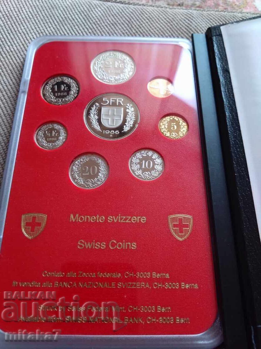 Set monede 1986, Elveția - 7