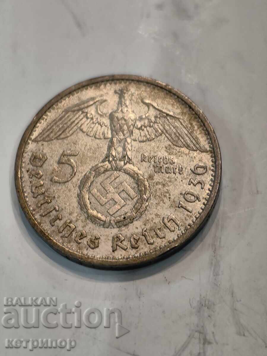 5 γραμματόσημα Γερμανία 1936 Ένα ασήμι.
