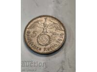 5 марки Германия 1936г A сребърна.