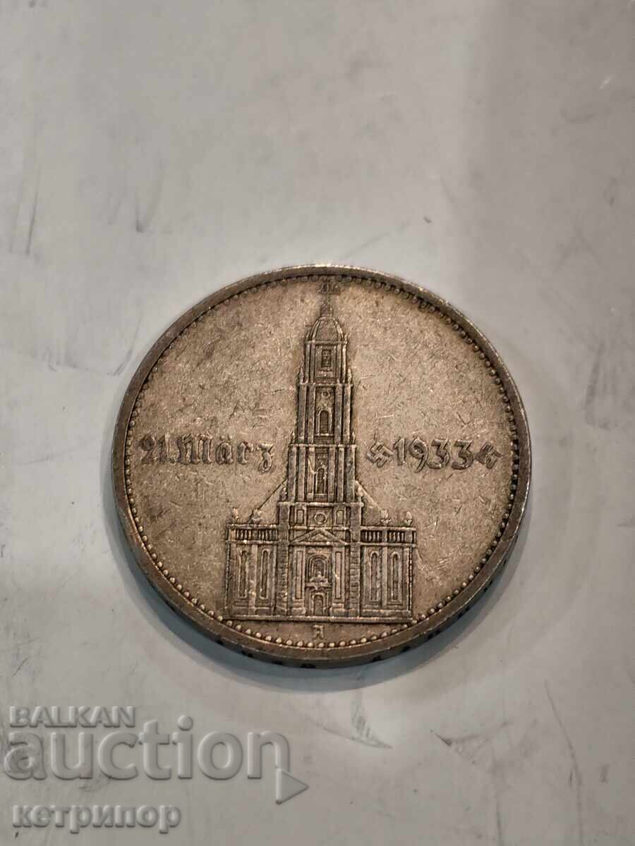 5 timbre Germania 1934 A argint.