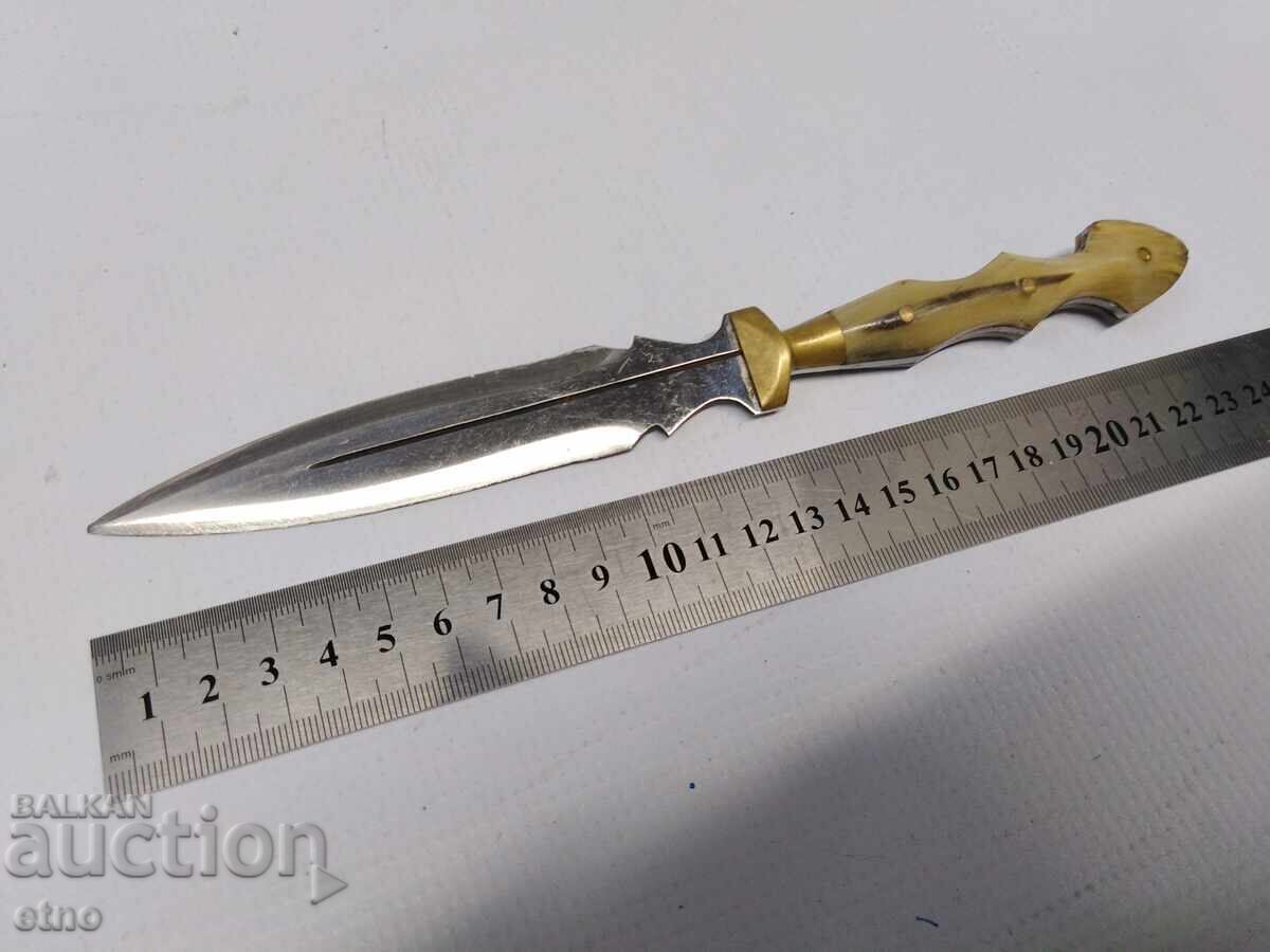 Old Kama, Knife with Leather Sheath - 5