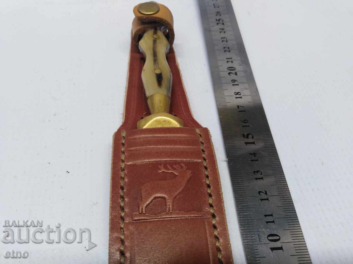 Old Kama, Knife with Leather Sheath - 7