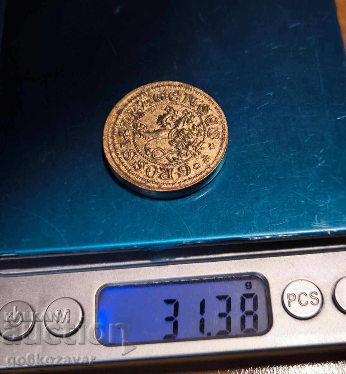 Δημοπρασία Αντίγραφο μεταλλίου Primus Karolus Grossi Pragenses Σφραγίδα !