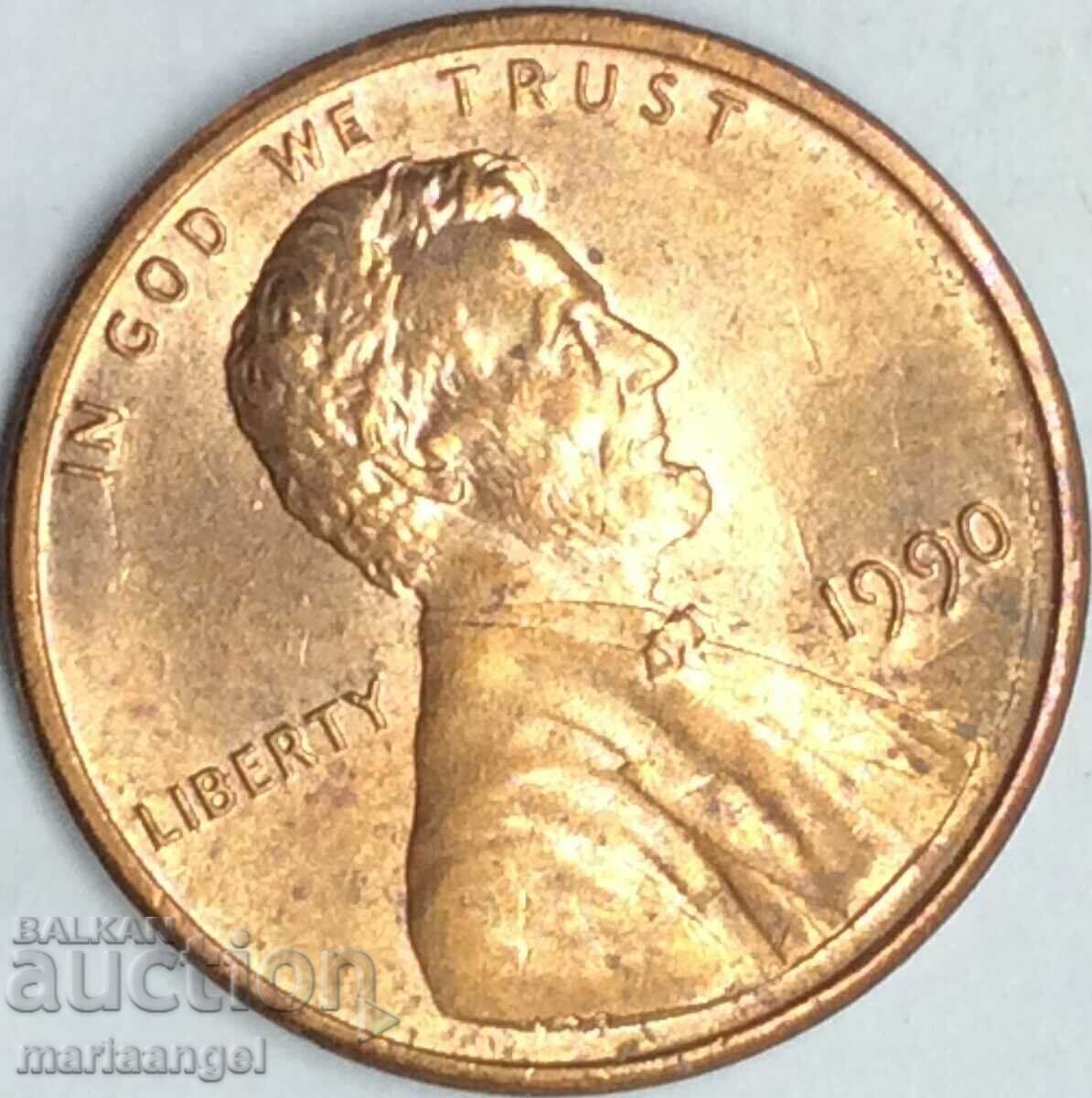 1 σεντ 1990 Ο πρόεδρος των ΗΠΑ Λίνκολν και το κέντρο του με τιμή € 0.51 | 1.00 BGN 1 σεντ 1990 Ο πρόεδρος των ΗΠΑ Λίνκολν και το κέντρο του με τιμή € 0.51 | 1.00 BGN