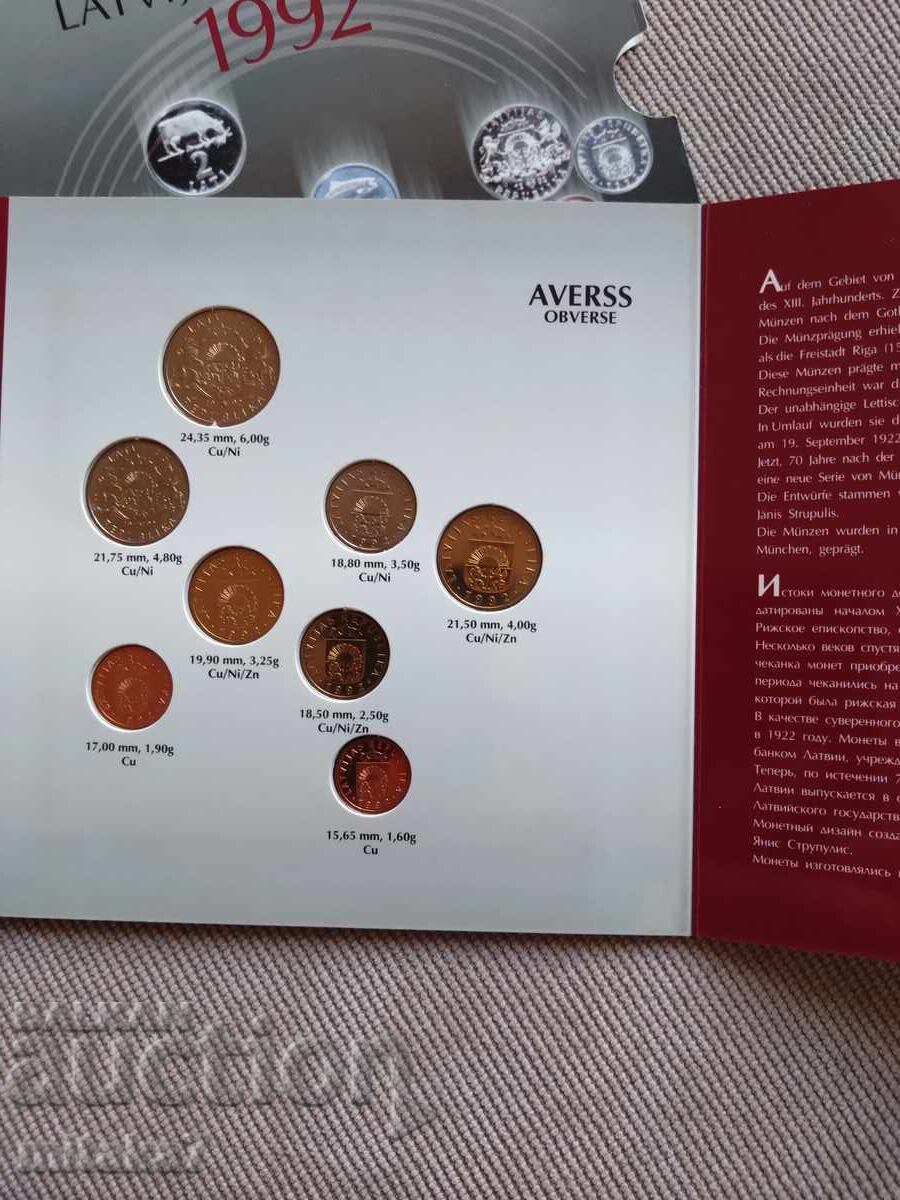 Δημοπρασία Σετ νομισμάτων 1992, Λετονία Δημοπρασία Σετ νομισμάτων 1992, Λετονία