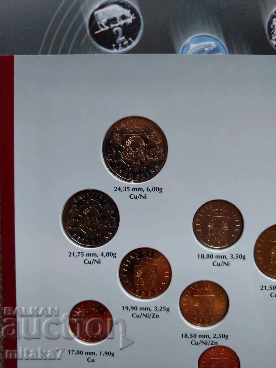 Παράδοση Σετ νομισμάτων 1992, Λετονία Παράδοση Σετ νομισμάτων 1992, Λετονία