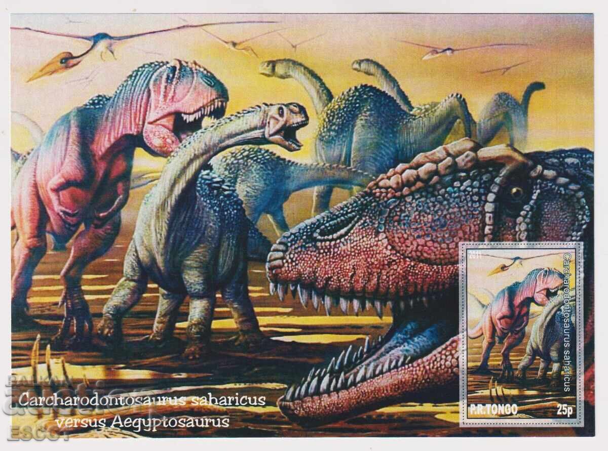 Clean Fauna Dinosaurs 2011 Block from Tonga