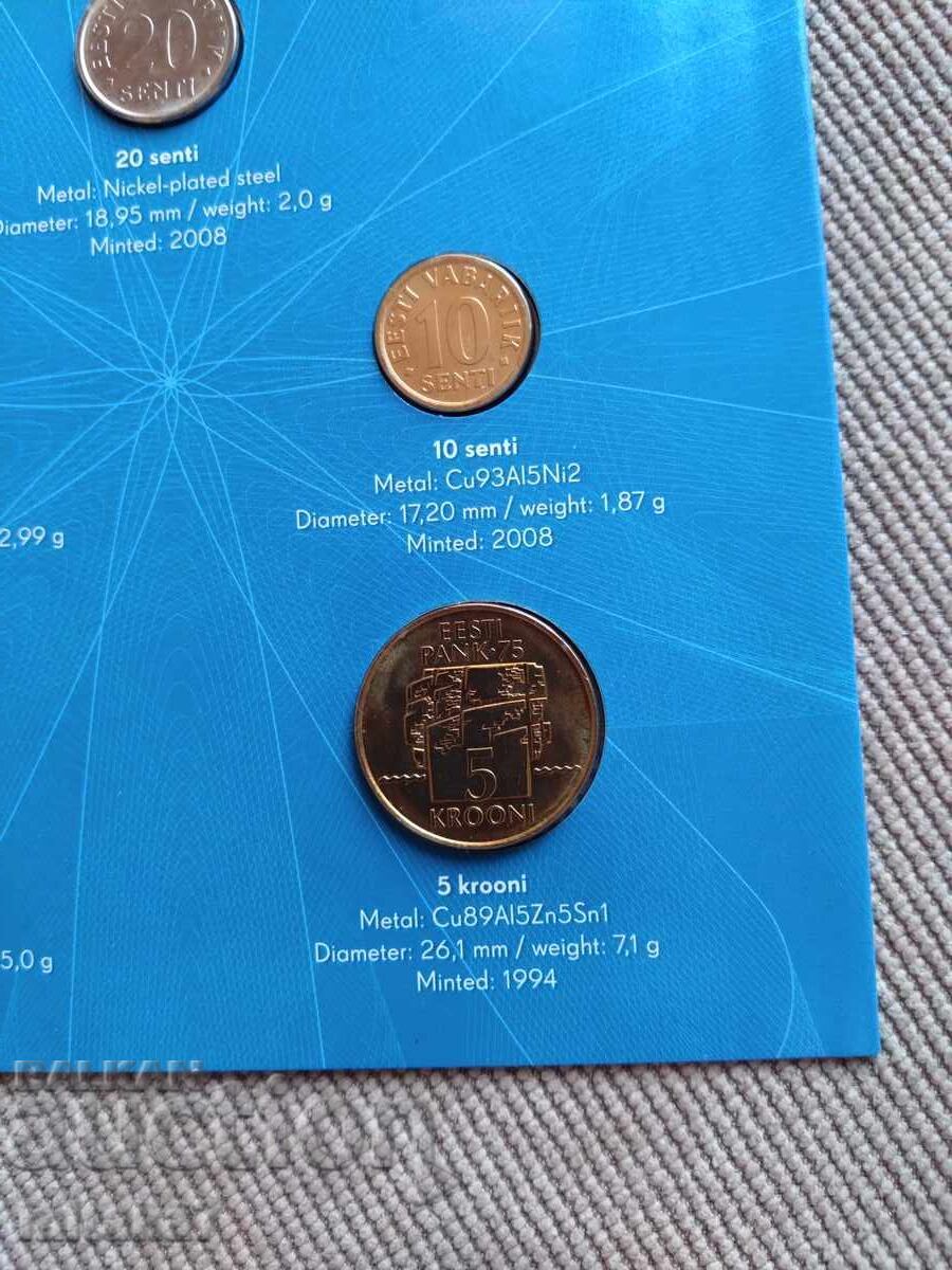 Set of coins, Estonia - 5 Set of coins, Estonia - 5