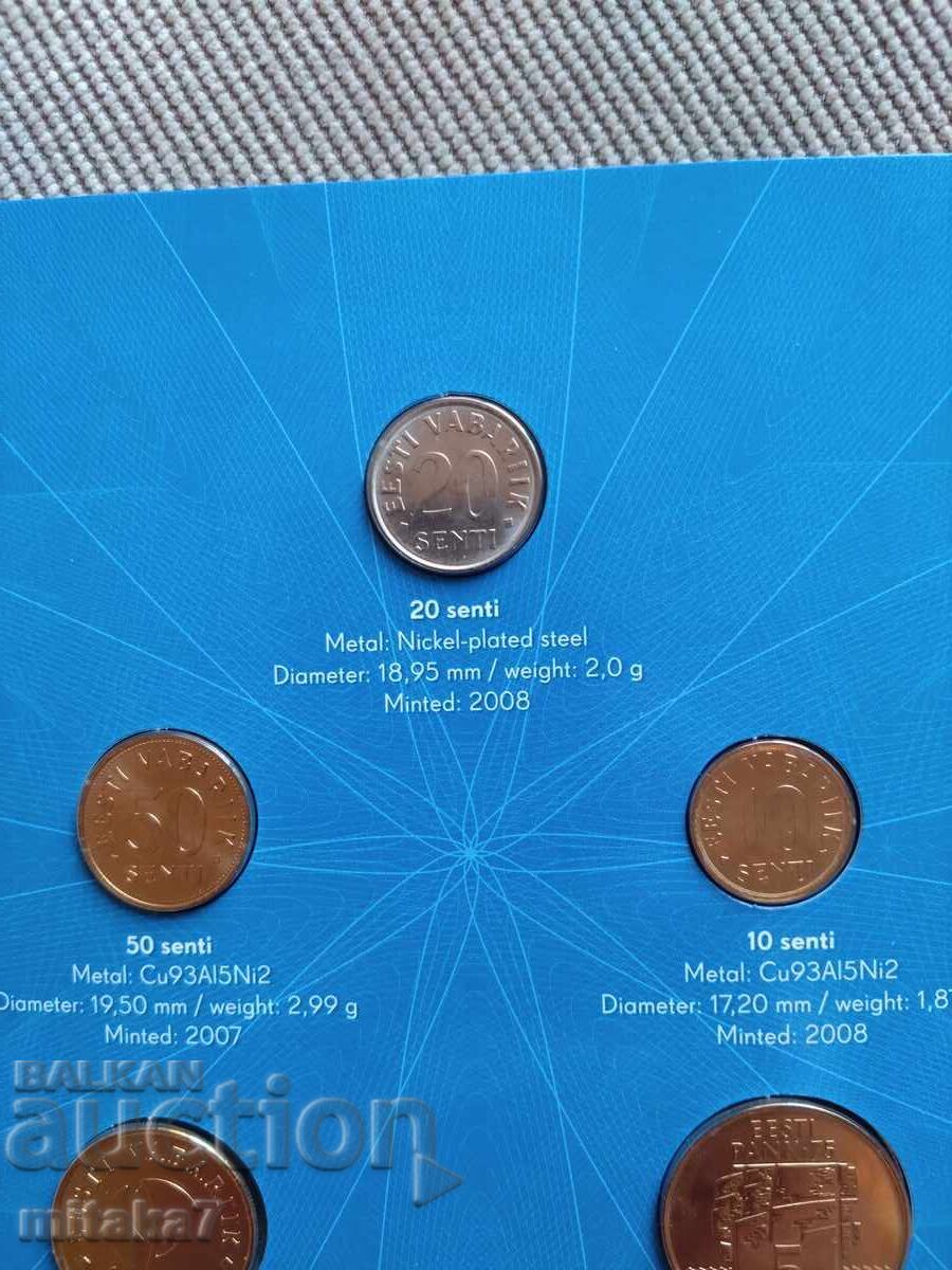 Set of coins, Estonia - 6 Set of coins, Estonia - 6