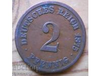 2 пфенига 1875 г. - Германия ( A )