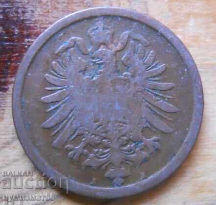 2 пфенига 1876 г. - Германия (А) с цена € 1.60 | 3.13 лв.