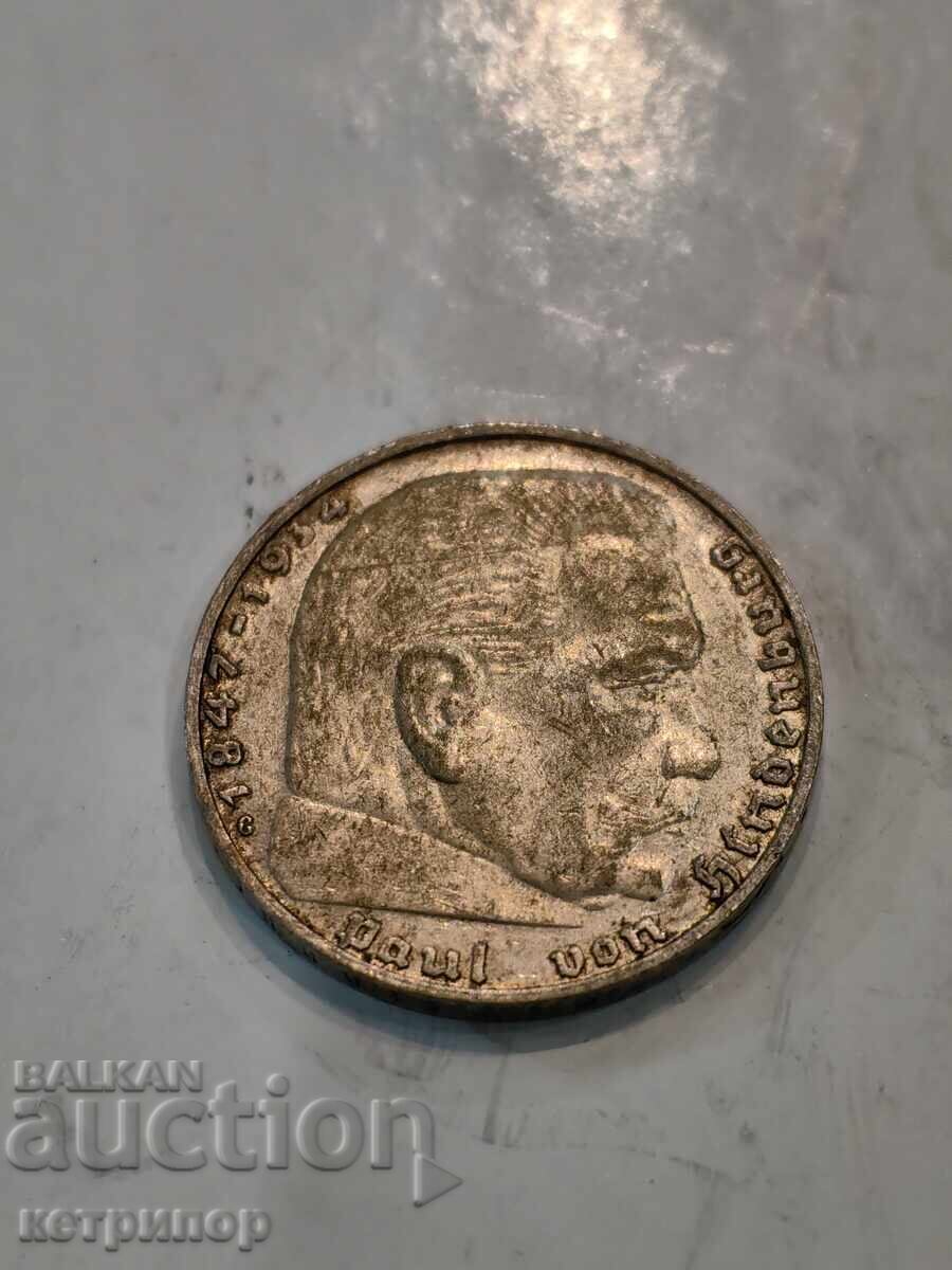 2 марки Германия 1939 г B сребърна. с цена € 16.36 | 32.00 лв.