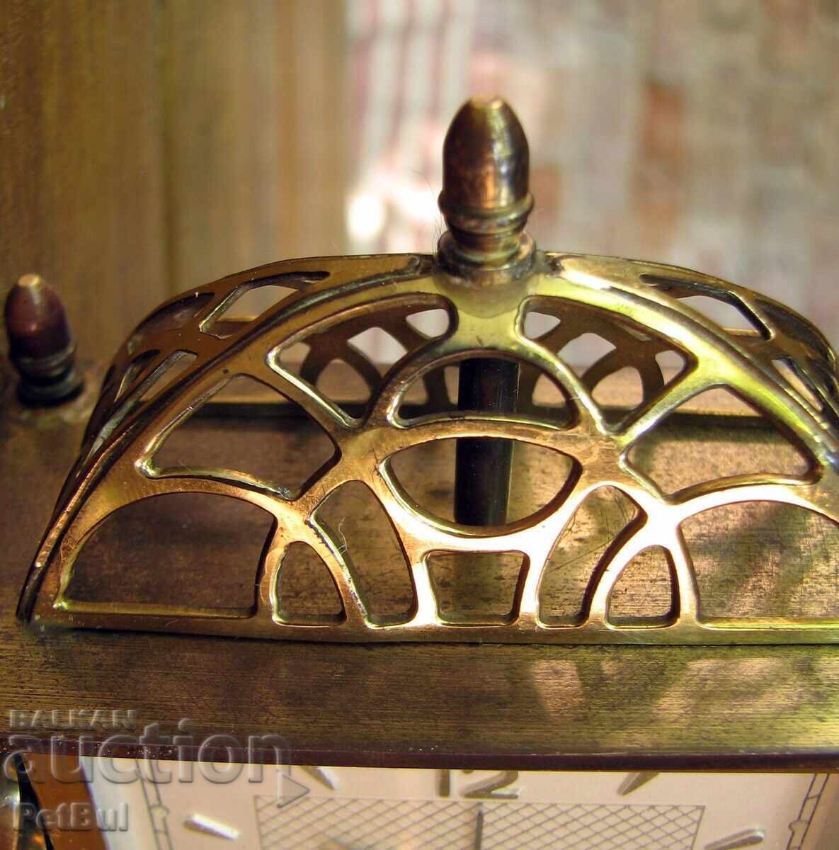 Delivery of Vintage French Alarm Clock JAZ with Bronze Fittings 70s Delivery of Vintage French Alarm Clock JAZ with Bronze Fittings 70s