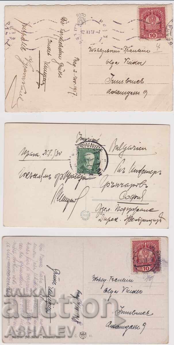 Τσεχία 1900-20 ετών 3 καρ. ταχυδρομημένη με τιμή € 6.14 | 12.01 BGN Τσεχία 1900-20 ετών 3 καρ. ταχυδρομημένη με τιμή € 6.14 | 12.01 BGN