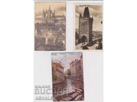 Cehia 1900-20 ani 3 cărți poștale circulare
