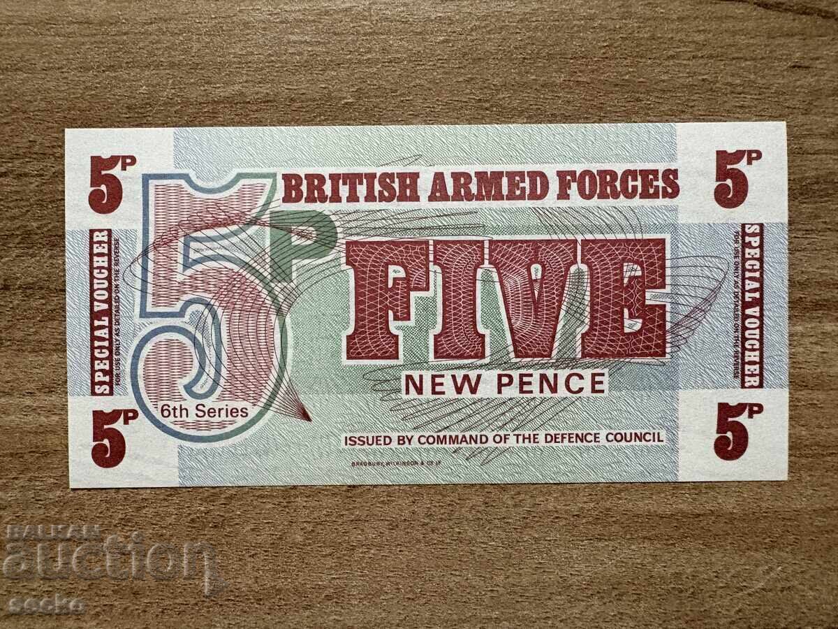 Marea Britanie - 5 pence (1972) UNC