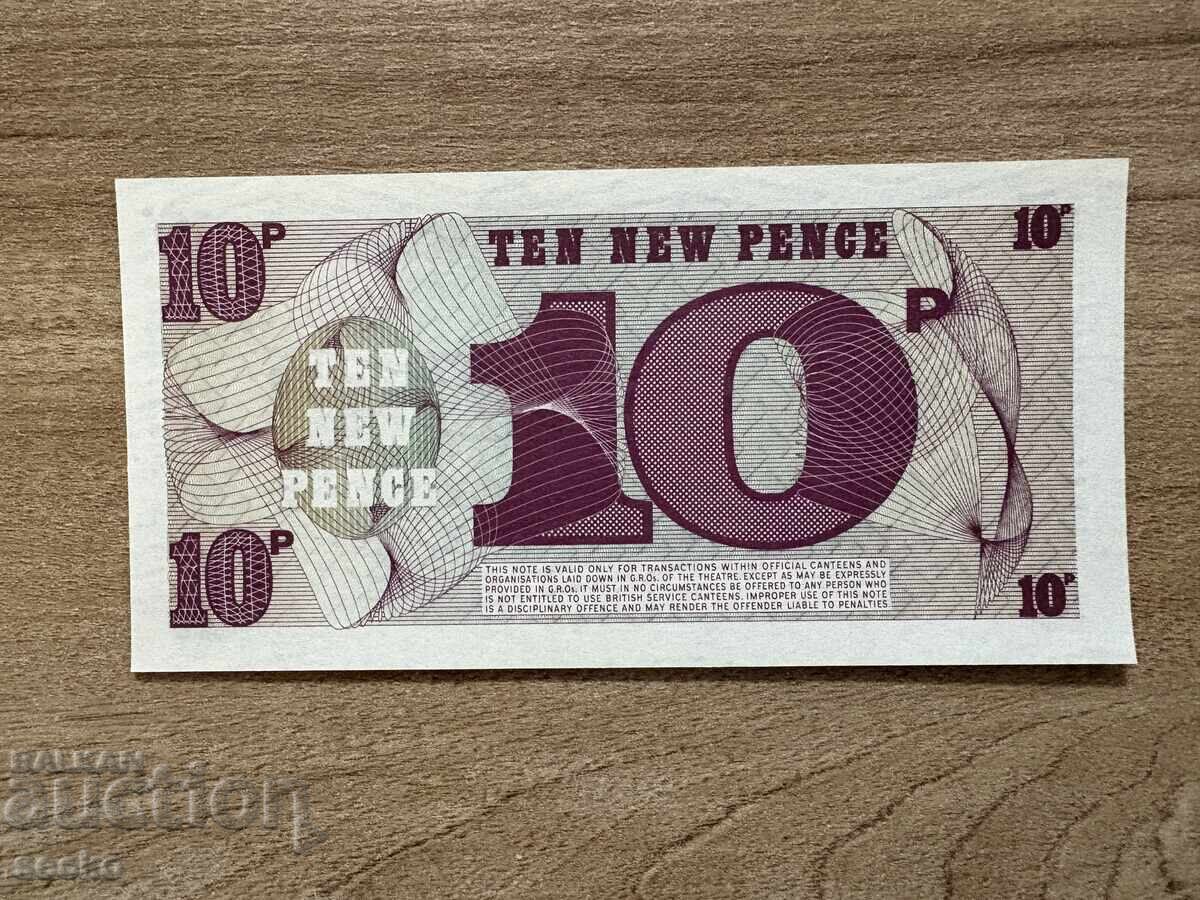 Marea Britanie - 10 pence (1972) UNC