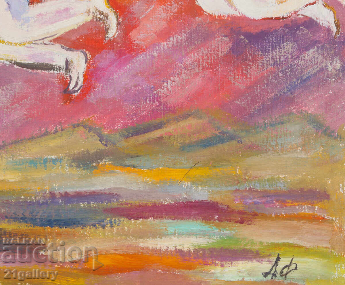 Έργο ζωγραφικής με λάδι, χορός μουσικών - 7