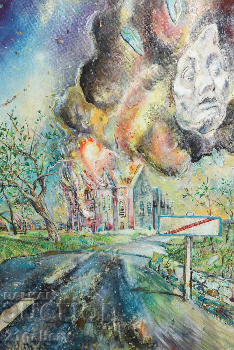 Auction Oil painting Abstract composition landscape Auction Oil painting Abstract composition landscape