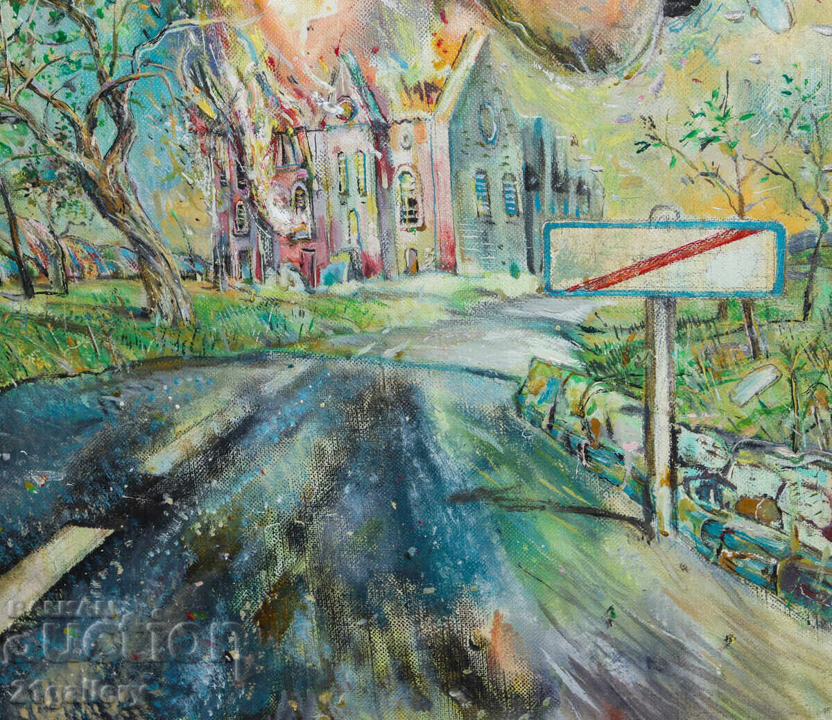 Oil painting Abstract composition landscape - 6 Oil painting Abstract composition landscape - 6