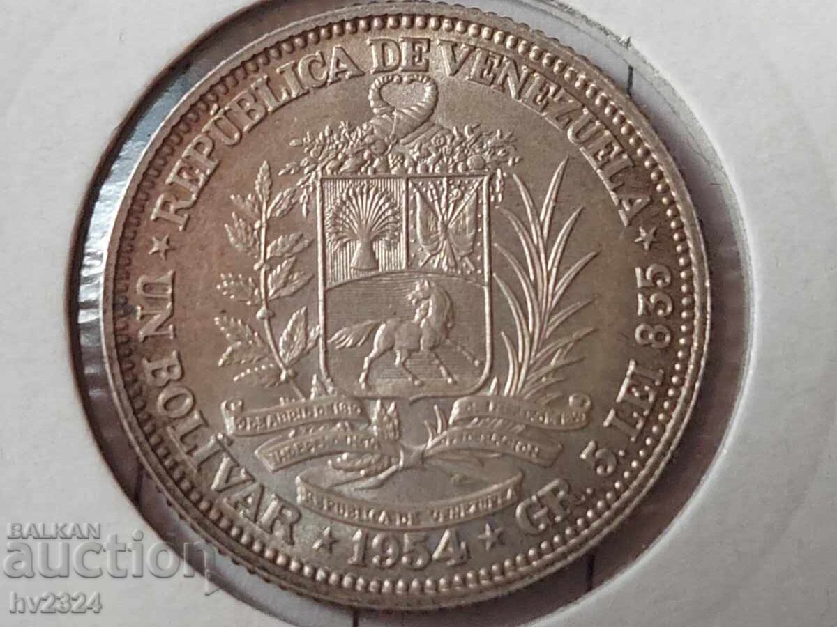 Licitație 3 x 1 bolívar 1954, Venezuela Licitație 3 x 1 bolívar 1954, Venezuela