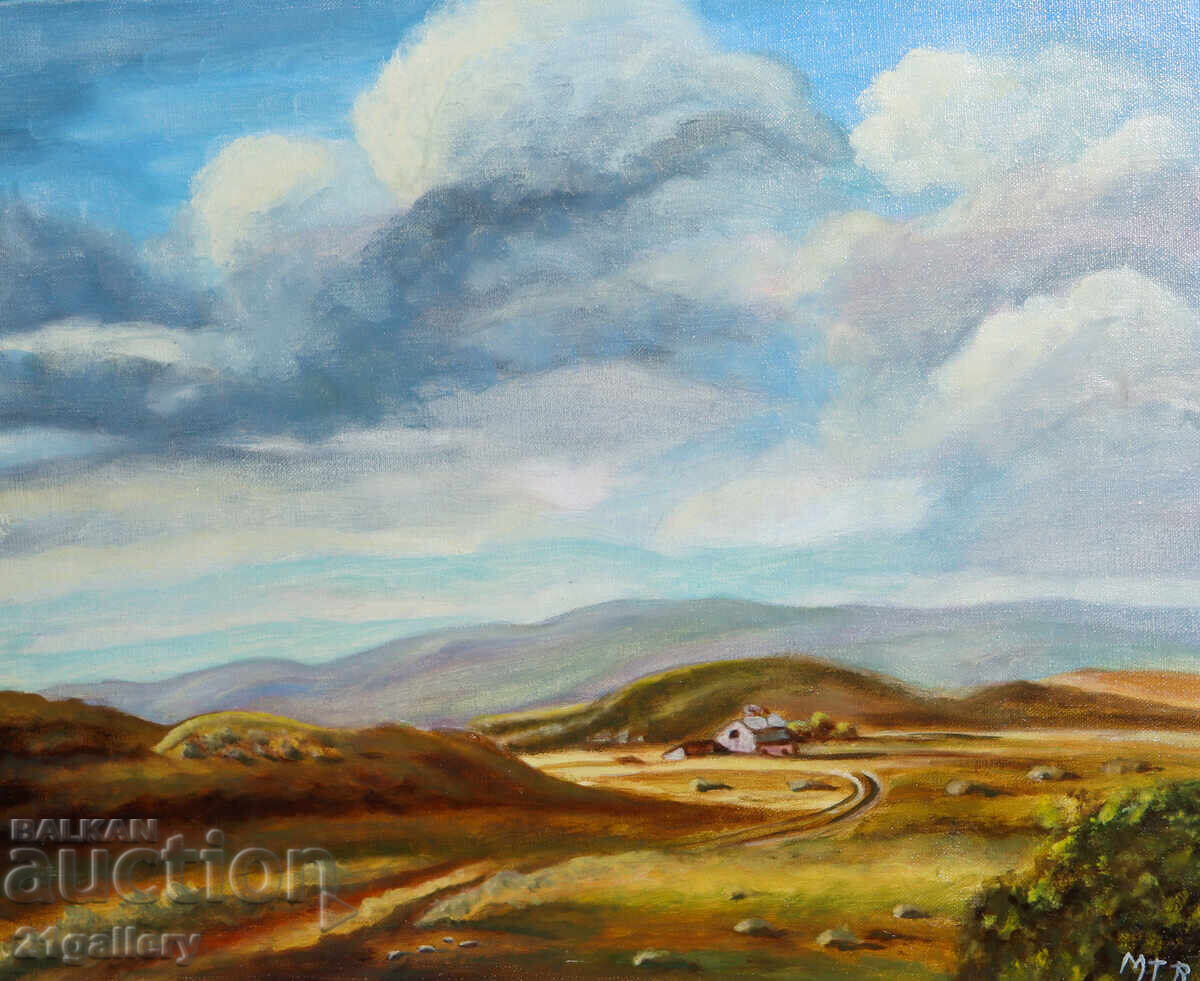 Σύγχρονος πίνακας ελαιογραφίας τοπίου