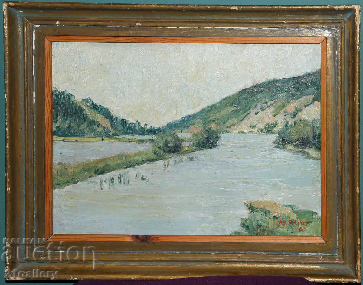 Iv. Velkov peisaj, pictură ulei 1968 cu preț € 230.08 | 450.00 BGN Iv. Velkov peisaj, pictură ulei 1968 cu preț € 230.08 | 450.00 BGN