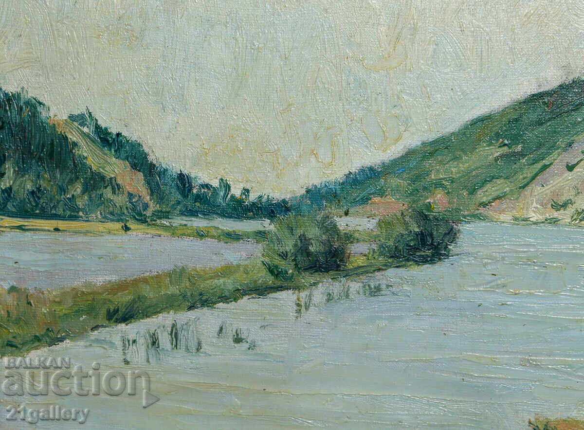 Livrarea Iv. Velkov peisaj, pictură ulei 1968 Livrarea Iv. Velkov peisaj, pictură ulei 1968