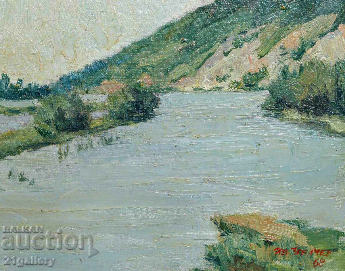Iv. Velkov peisaj, pictură ulei 1968 - 5 Iv. Velkov peisaj, pictură ulei 1968 - 5