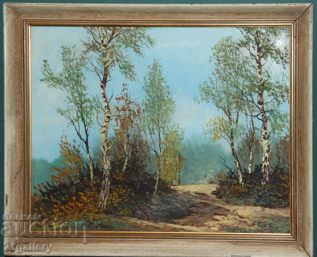 Стара маслена картина пейзаж гора с цена € 255.65 | 500.01 лв. Стара маслена картина пейзаж гора с цена € 255.65 | 500.01 лв.