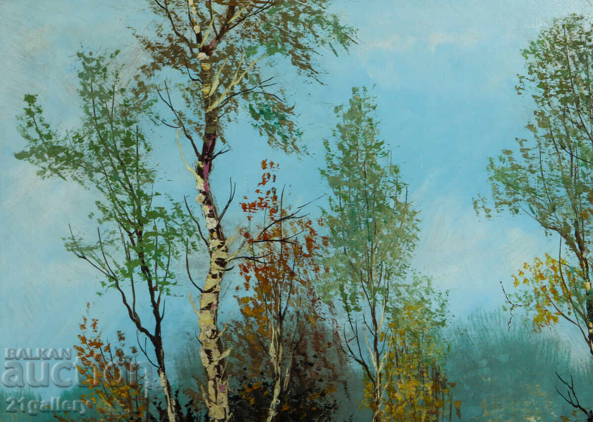 Доставка на Стара маслена картина пейзаж гора Доставка на Стара маслена картина пейзаж гора