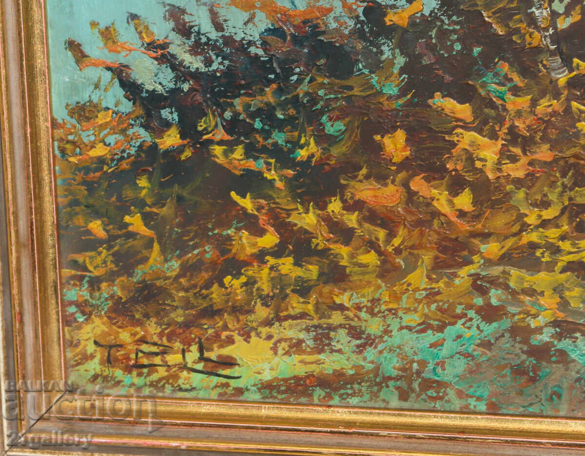 Стара маслена картина пейзаж гора - 5 Стара маслена картина пейзаж гора - 5