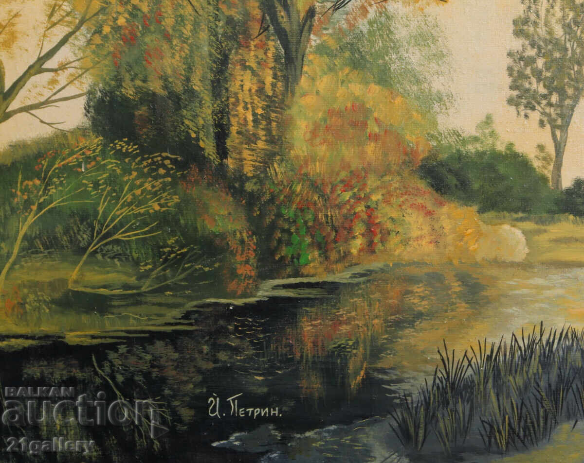 Ελαιογραφία τοπίο λίμνης - 5