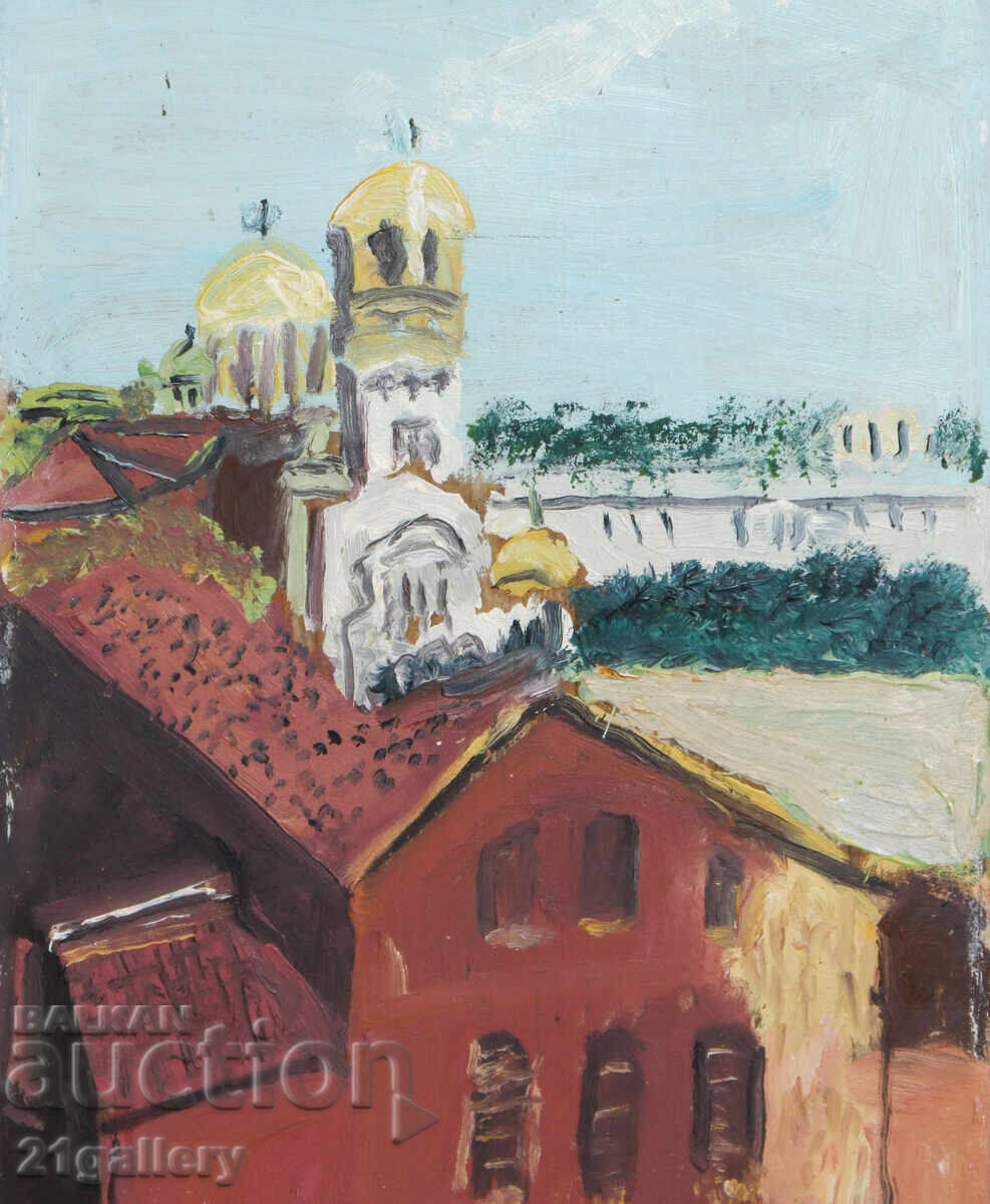 Παράδοση Τοπίο εκκλησίας "Αγία Σοφία" ελαιογραφίες Παράδοση Τοπίο εκκλησίας "Αγία Σοφία" ελαιογραφίες