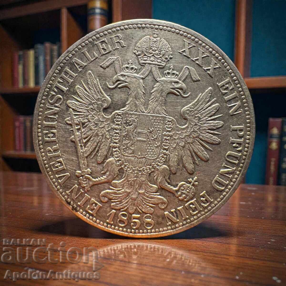 Monedă de argint austriacă, Freinsthaler 1858