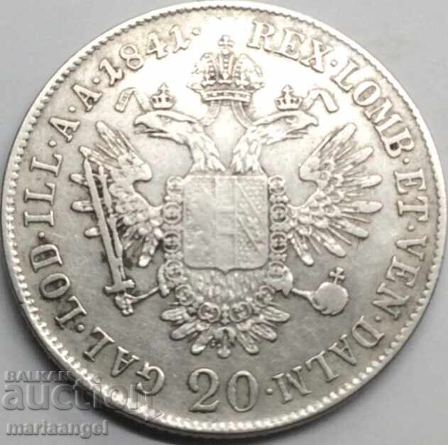 Delivery of Austria for Hungary 20 Kreuzer 1841 A - Vienna Ferdinand silver