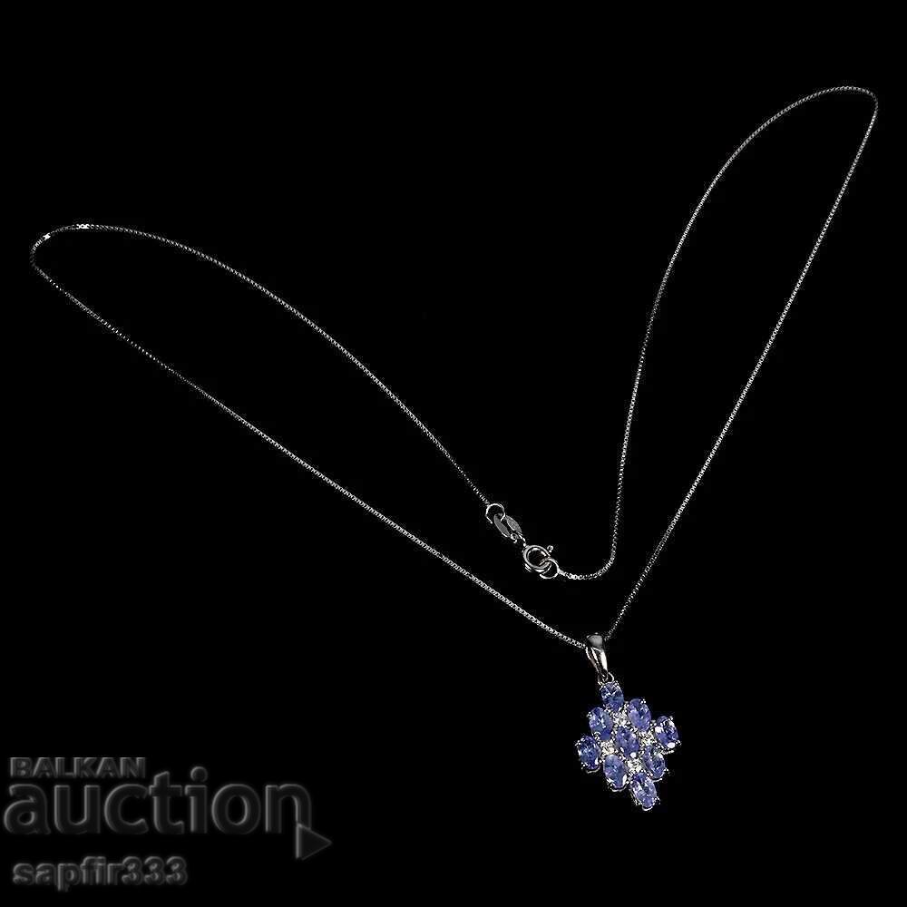LUXURIOUS ELEGANT UNISEX NECKLACE WITH NATURAL TANZANITES with price € 195.31 | 381.99 BGN LUXURIOUS ELEGANT UNISEX NECKLACE WITH NATURAL TANZANITES with price € 195.31 | 381.99 BGN