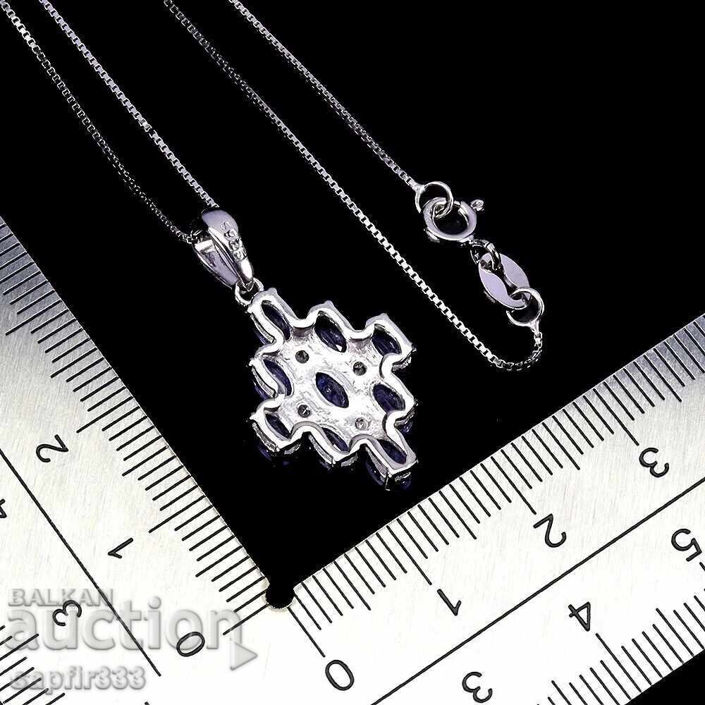 Auction LUXURIOUS ELEGANT UNISEX NECKLACE WITH NATURAL TANZANITES Auction LUXURIOUS ELEGANT UNISEX NECKLACE WITH NATURAL TANZANITES