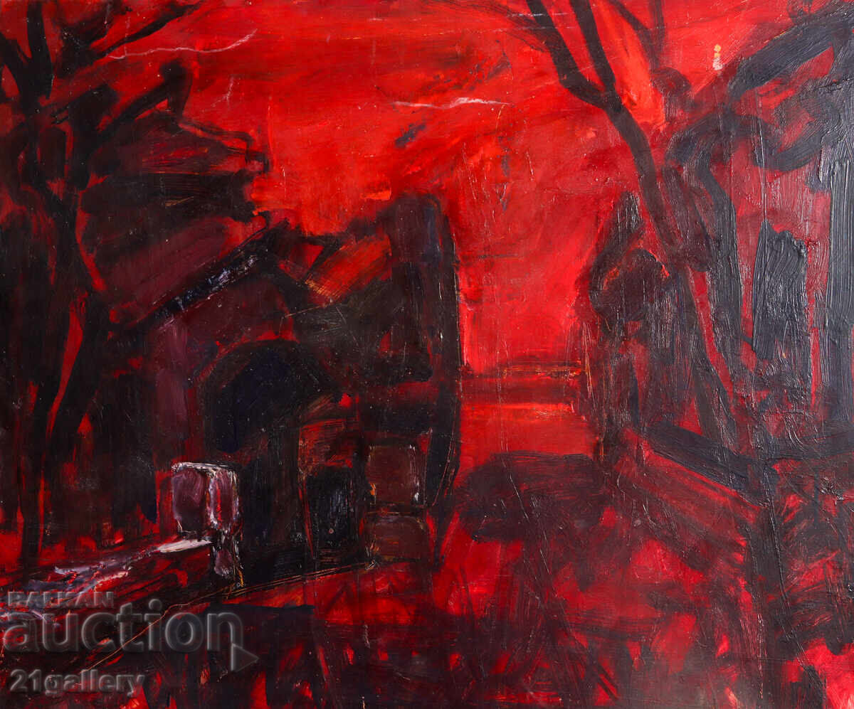 Oil painting Abstract composition landscape Oil painting Abstract composition landscape