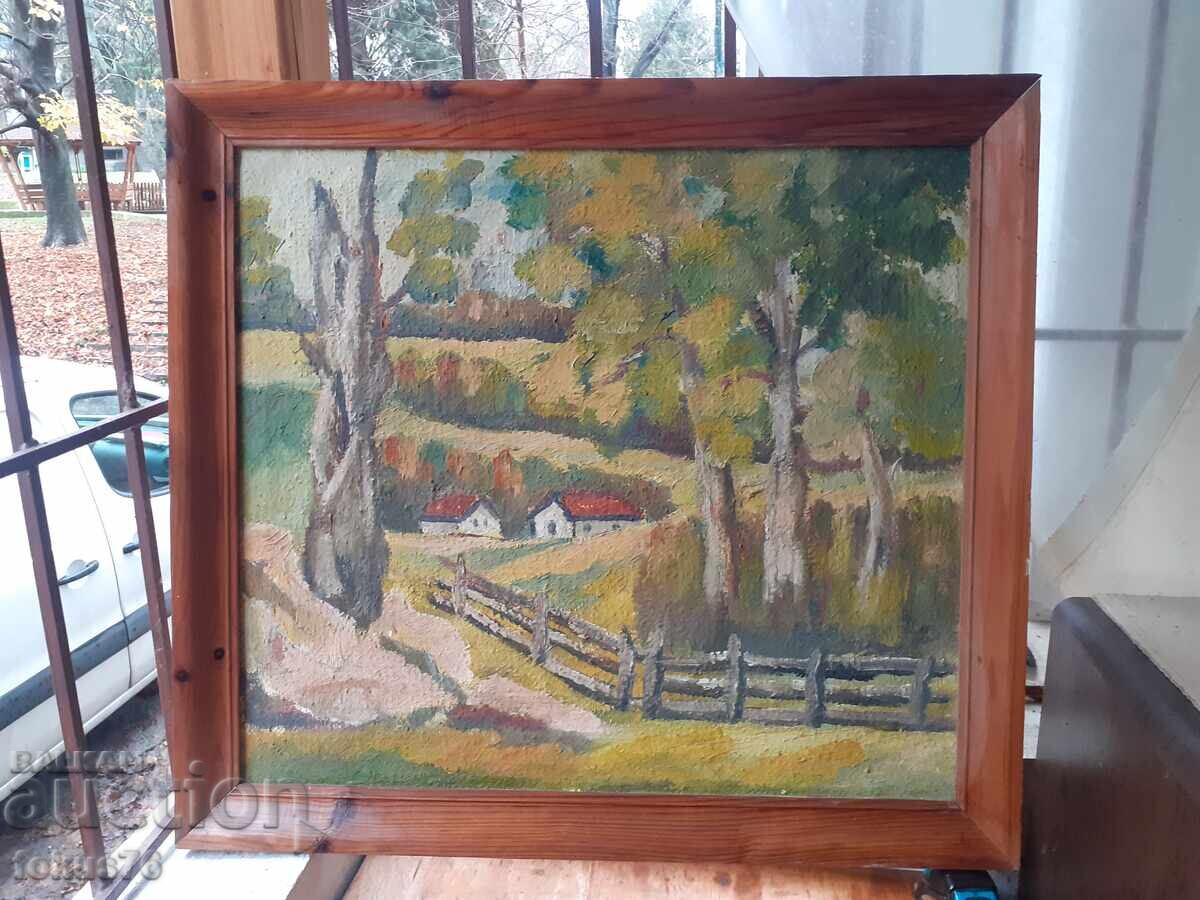 Veche pictură bulgărească de maestru, ulei pe pânză, șasiu, ramă cu preț € 97.15 | 190.01 BGN Veche pictură bulgărească de maestru, ulei pe pânză, șasiu, ramă cu preț € 97.15 | 190.01 BGN