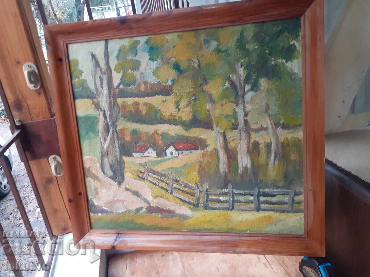 Licitație Veche pictură bulgărească de maestru, ulei pe pânză, șasiu, ramă Licitație Veche pictură bulgărească de maestru, ulei pe pânză, șasiu, ramă