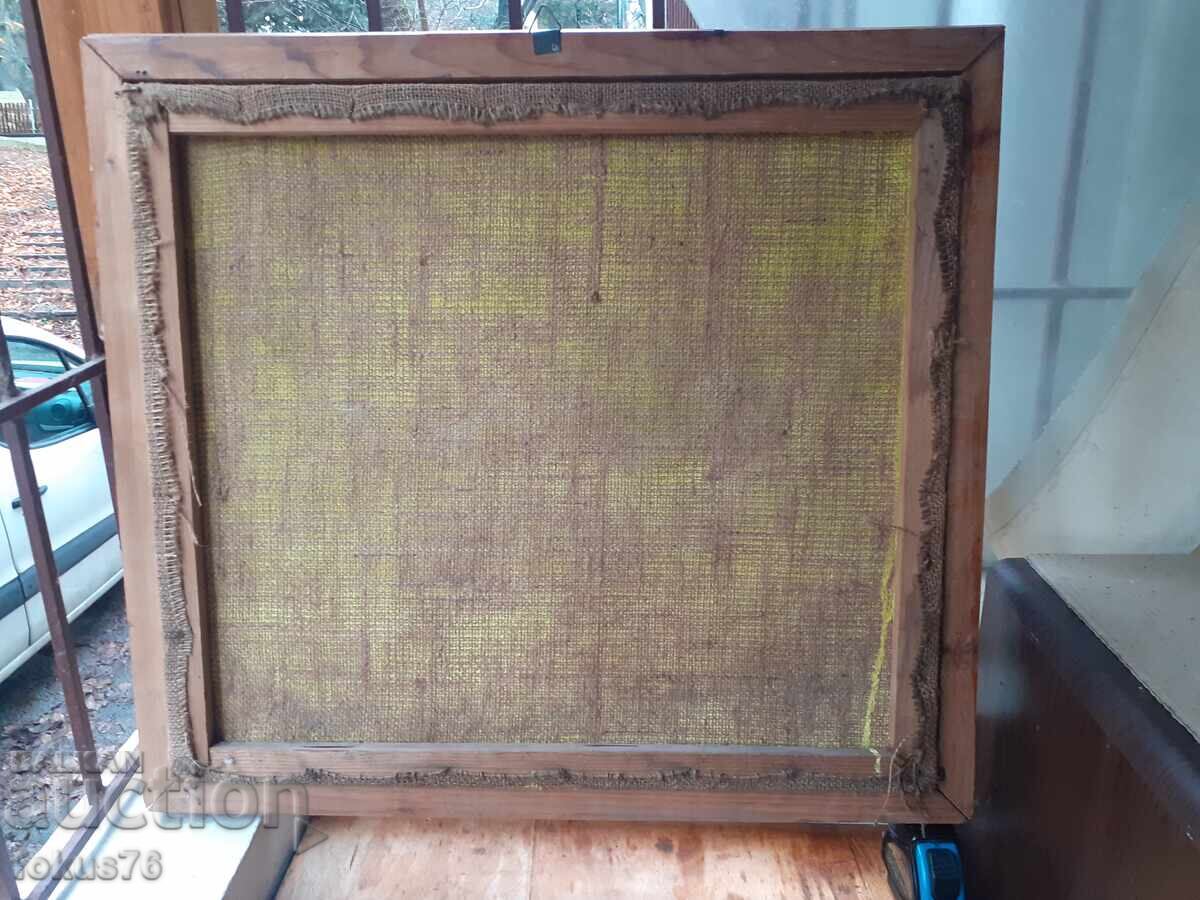 Veche pictură bulgărească de maestru, ulei pe pânză, șasiu, ramă - 5 Veche pictură bulgărească de maestru, ulei pe pânză, șasiu, ramă - 5