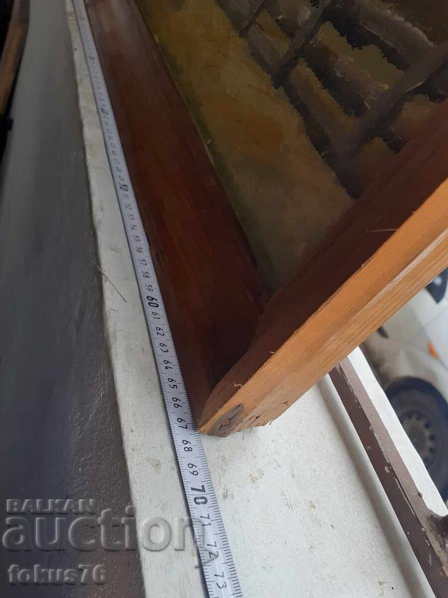 Veche pictură bulgărească de maestru, ulei pe pânză, șasiu, ramă - 6 Veche pictură bulgărească de maestru, ulei pe pânză, șasiu, ramă - 6